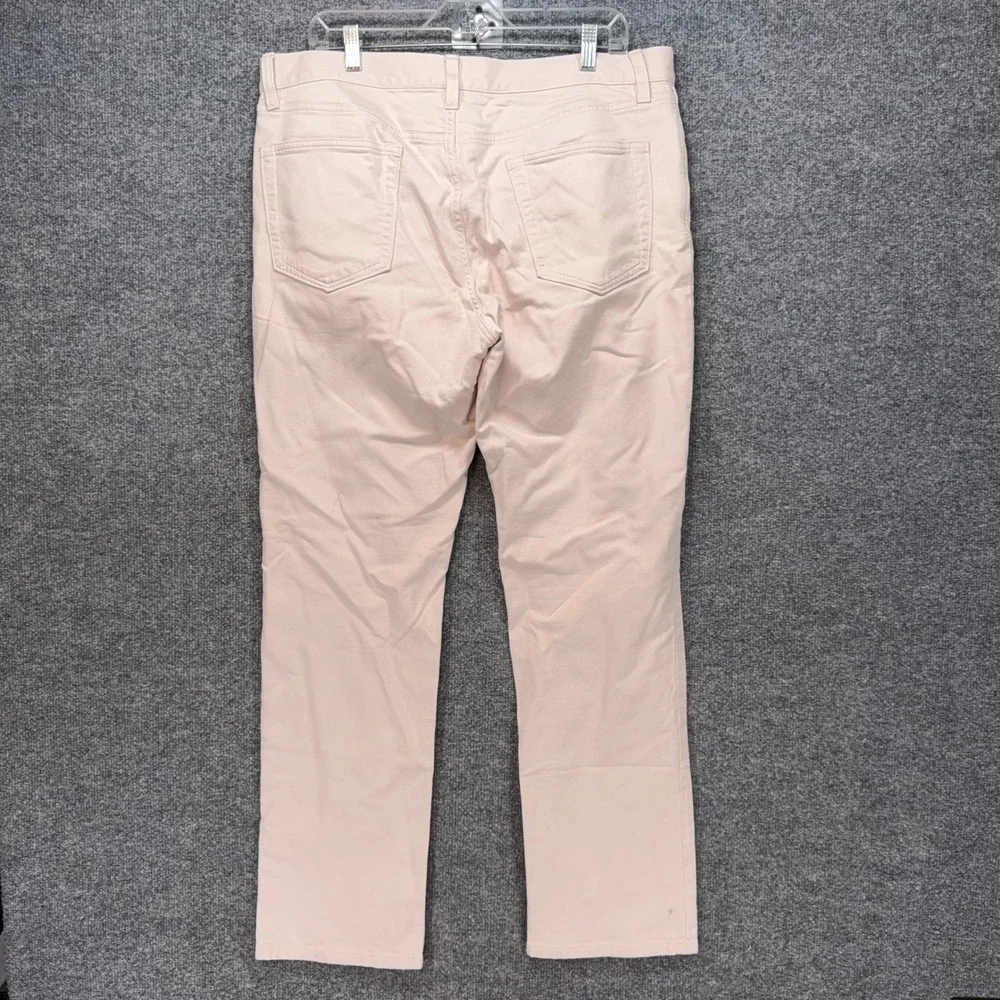 Banana Republic Traveler Pants Mens 36x32 Beige Slim Fit Stretch Chino Casual